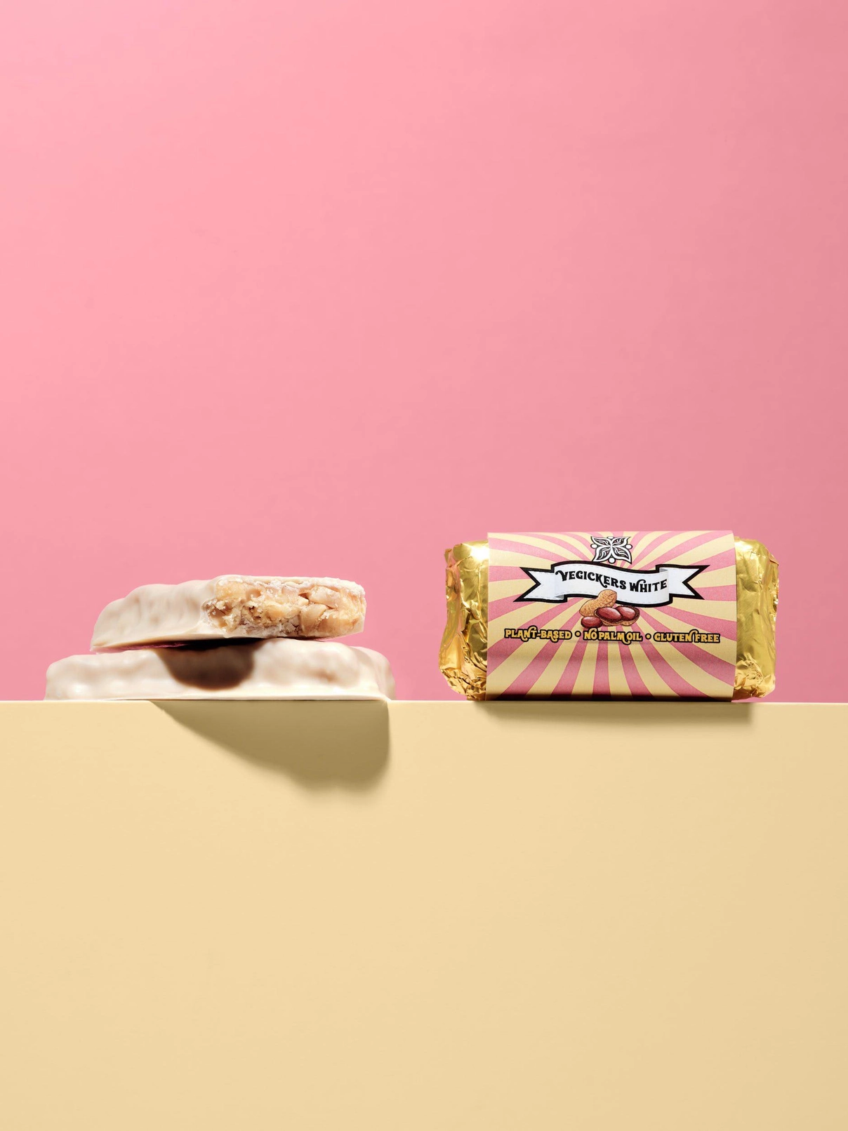 Mini barra Vegickers Branco - Vegan Delights