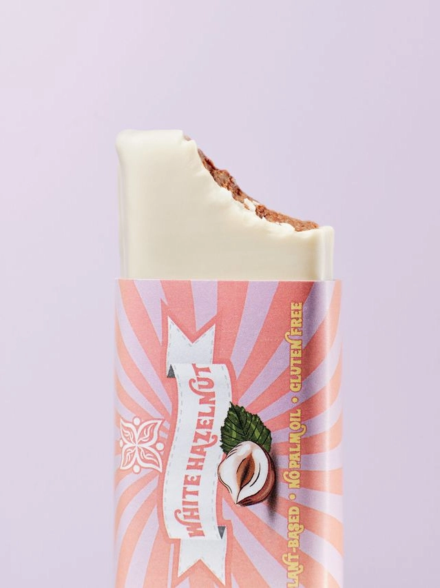 Mini barra de Chocolate Branco e Avelã - Vegan Delights