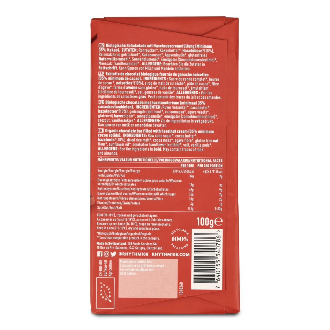 Barra de Chocolate com Recheio de Trufa de Avelã - Rhythm 108 - Image 4